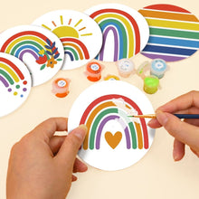 Load image into Gallery viewer, Paint by numbers 10cm Coasters (6 pieces) - Colorful Rainbow
