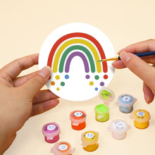 Load image into Gallery viewer, Paint by numbers 10cm Coasters (6 pieces) - Colorful Rainbow