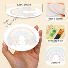 Load image into Gallery viewer, Paint by numbers 10cm Coasters (6 pieces) - Colorful Rainbow