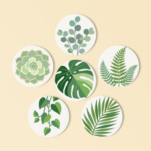 Load image into Gallery viewer, Paint by numbers 10cm Coasters (6 pieces) - Green Oasis Figured'Art