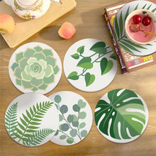 Load image into Gallery viewer, Paint by numbers 10cm Coasters (6 pieces) - Green Oasis