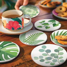 Load image into Gallery viewer, Paint by numbers 10cm Coasters (6 pieces) - Green Oasis