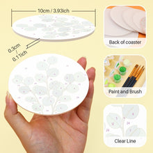 Load image into Gallery viewer, Paint by numbers 10cm Coasters (6 pieces) - Green Oasis