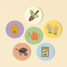 Load image into Gallery viewer, Paint by numbers 10cm Coasters (6 pieces) - Garden Essentials Figured'Art