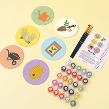 Load image into Gallery viewer, Paint by numbers 10cm Coasters (6 pieces) - Garden Essentials