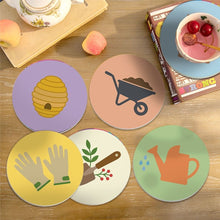 Load image into Gallery viewer, Paint by numbers 10cm Coasters (6 pieces) - Garden Essentials