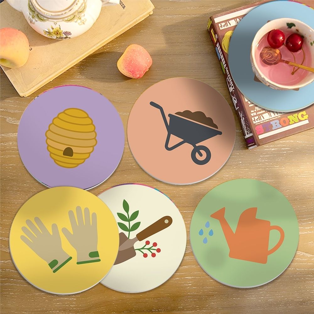 Paint by numbers 10cm Coasters (6 pieces) - Garden Essentials – Figured'Art