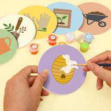 Load image into Gallery viewer, Paint by numbers 10cm Coasters (6 pieces) - Garden Essentials