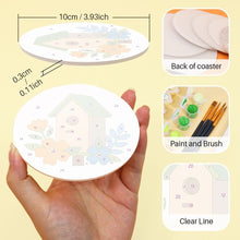 Load image into Gallery viewer, Paint by numbers 10cm Coasters (6 pieces) - Birdhouse Village