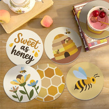 Load image into Gallery viewer, Paint by numbers 10cm Coasters (6 pieces) - Honeybee Garden