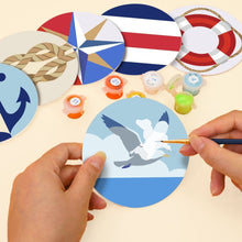Load image into Gallery viewer, Paint by numbers 10cm Coasters (6 pieces) - Sailing Spirit