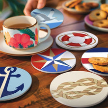 Load image into Gallery viewer, Paint by numbers 10cm Coasters (6 pieces) - Sailing Spirit