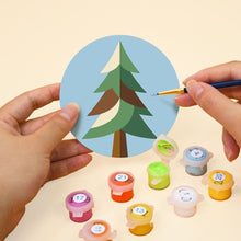 Load image into Gallery viewer, Paint by numbers 10cm Coasters (6 pieces) - Camping Nights