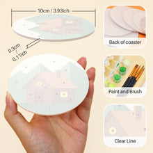 Load image into Gallery viewer, Paint by numbers 10cm Coasters (6 pieces) - Camping Nights
