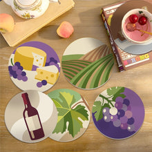 Load image into Gallery viewer, Paint by numbers 10cm Coasters (6 pieces) - Wine Lover