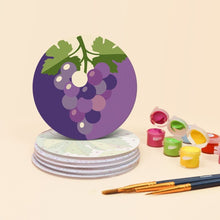 Load image into Gallery viewer, Paint by numbers 10cm Coasters (6 pieces) - Wine Lover