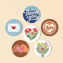 Load image into Gallery viewer, Paint by numbers 10cm Coasters (6 pieces) - Messages of Love Figured'Art