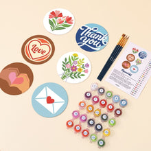 Load image into Gallery viewer, Paint by numbers 10cm Coasters (6 pieces) - Messages of Love