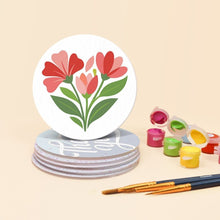 Load image into Gallery viewer, Paint by numbers 10cm Coasters (6 pieces) - Messages of Love