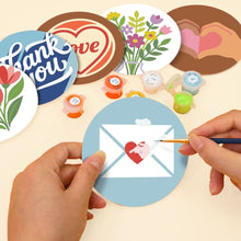 Load image into Gallery viewer, Paint by numbers 10cm Coasters (6 pieces) - Messages of Love