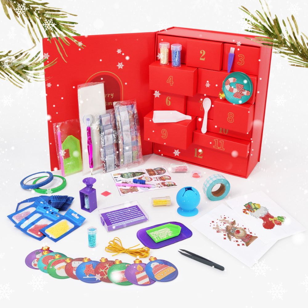 Paint by Numbers Advent Calendar 2025 - 12-Day Christmas Joy Figured'Art