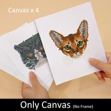 Load image into Gallery viewer, Mini Diamond Painting 15x20cm (4 pieces) - Feline Friends