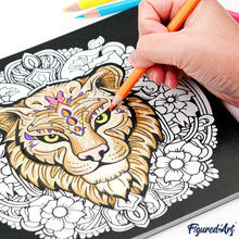 Load image into Gallery viewer, Adult Colouring Book - Animal Universe - 50 pages