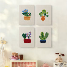 Load image into Gallery viewer, Punch Needle Kits (4 pieces) with frames - Botanical Vibes