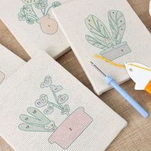 Load image into Gallery viewer, Punch Needle Kits (4 pieces) with frames - Botanical Vibes