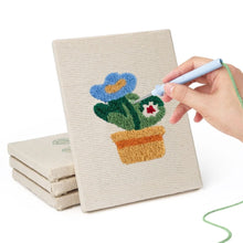Load image into Gallery viewer, Punch Needle Kits (4 pieces) with frames - Botanical Vibes
