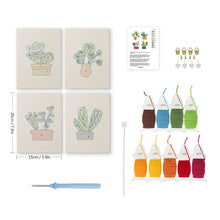 Load image into Gallery viewer, Punch Needle Kits (4 pieces) with frames - Botanical Vibes