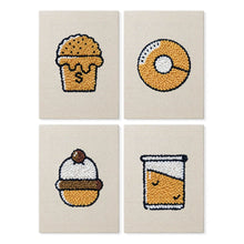 Load image into Gallery viewer, Punch Needle Kits (4 pieces) with frames - Dessert Lover 1 Figured'Art