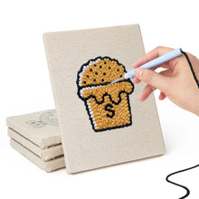 Load image into Gallery viewer, Punch Needle Kits (4 pieces) with frames - Dessert Lover 1