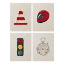 Load image into Gallery viewer, Punch Needle Kits (4 pieces) with frames - Street Icons 1 Figured'Art