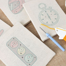 Load image into Gallery viewer, Punch Needle Kits (4 pieces) with frames - Street Icons 1