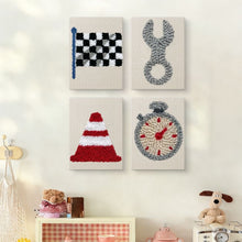 Load image into Gallery viewer, Punch Needle Kits (4 pieces) with frames - Street Icons 2
