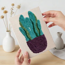 Load image into Gallery viewer, Punch Needle Kits (4 pieces) with frames - Desert Plant Collection