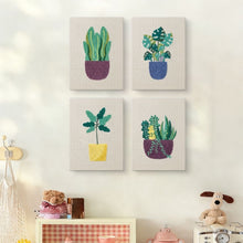 Load image into Gallery viewer, Punch Needle Kits (4 pieces) with frames - Sunny Plant Vibes