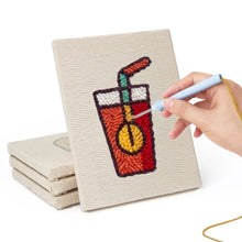 Load image into Gallery viewer, Punch Needle Kits (4 pieces) with frames - Fast Food Fun