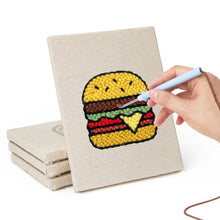 Load image into Gallery viewer, Punch Needle Kits (4 pieces) with frames - Sweet &amp; Street Food