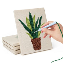 Load image into Gallery viewer, Punch Needle Kits (4 pieces) with frames - Urban Jungle 2