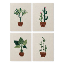 Load image into Gallery viewer, Punch Needle Kits (4 pieces) with frames - Urban Jungle 3 Figured'Art
