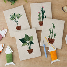 Load image into Gallery viewer, Punch Needle Kits (4 pieces) with frames - Urban Jungle 3