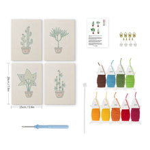 Load image into Gallery viewer, Punch Needle Kits (4 pieces) with frames - Urban Jungle 3