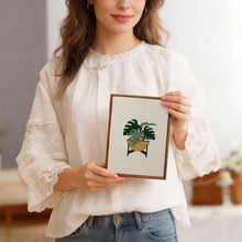 Load image into Gallery viewer, Punch Needle Kits (4 pieces) with frames - Plant Lover Set 1