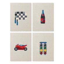 Load image into Gallery viewer, Punch Needle Kits (4 pieces) with frames - Street Icons 3 Figured'Art