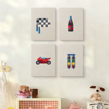 Load image into Gallery viewer, Punch Needle Kits (4 pieces) with frames - Street Icons 3