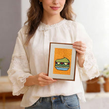 Load image into Gallery viewer, Punch Needle Kits (4 pieces) with frames - Drinks &amp; Bites