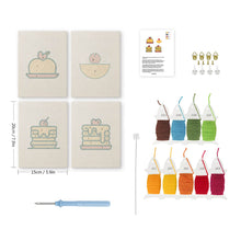 Load image into Gallery viewer, Punch Needle Kits (4 pieces) with frames - Dessert Lover 2