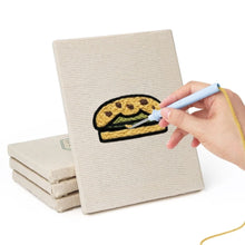Load image into Gallery viewer, Punch Needle Kits (4 pieces) with frames - Foodie Fun Collection